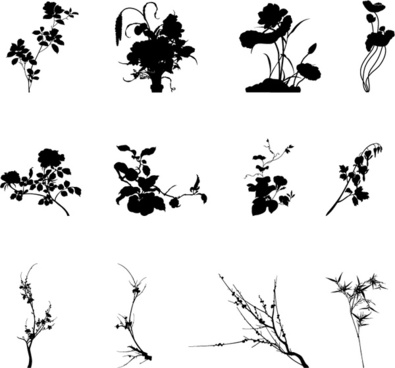 395x368 Vector Water Plants Silhouette Free Vector Download (11,021 Free