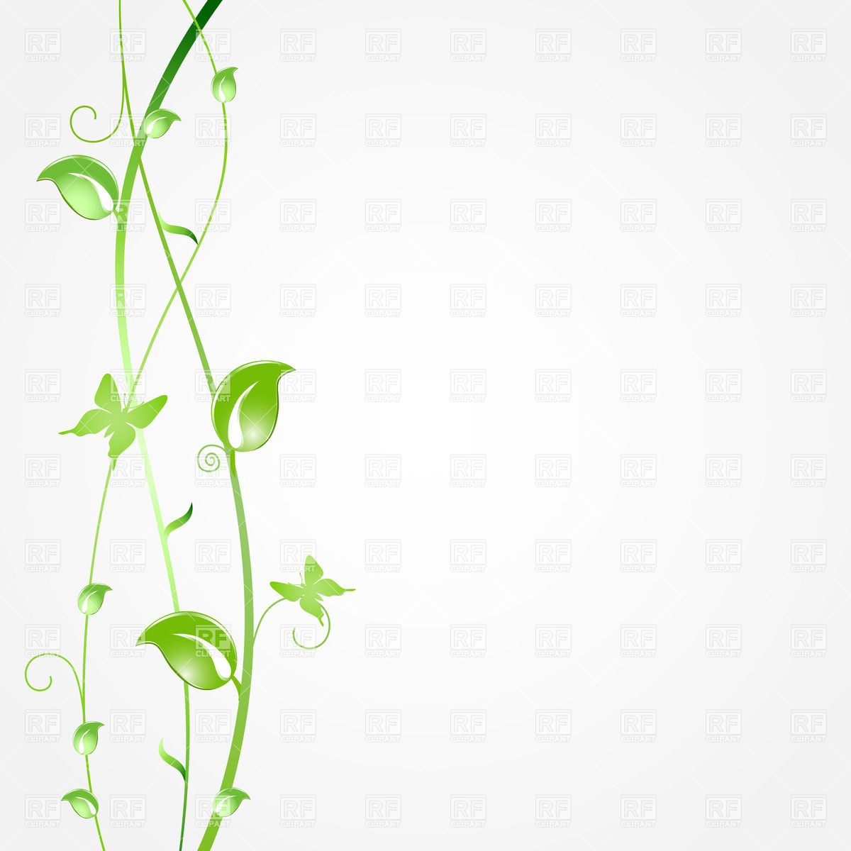 1200x1200 Wavy Plant With Leaves Vector Image Vector Artwork Of Plants And