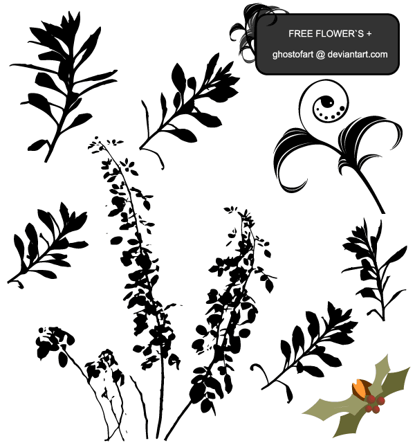 600x640 Free Flower Plant Silhouettes Free Psd Files, Vectors Amp Graphics