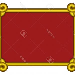 300x300 Photostock Vector Border Frame Deco Plaque Vector Art Simple Line