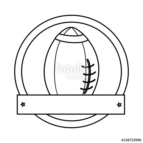 500x500 Silhouette Circular Border With Football Ball And Plaque Vector