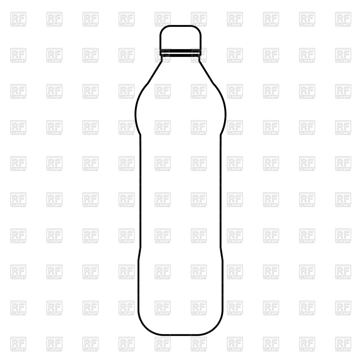1200x1200 Plastic Water Bottle Outline Vector Image Vector Artwork Of