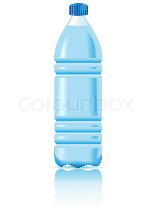 600x800 Mineral Water Is In A Plastic Bottle Vector Illustration Stock