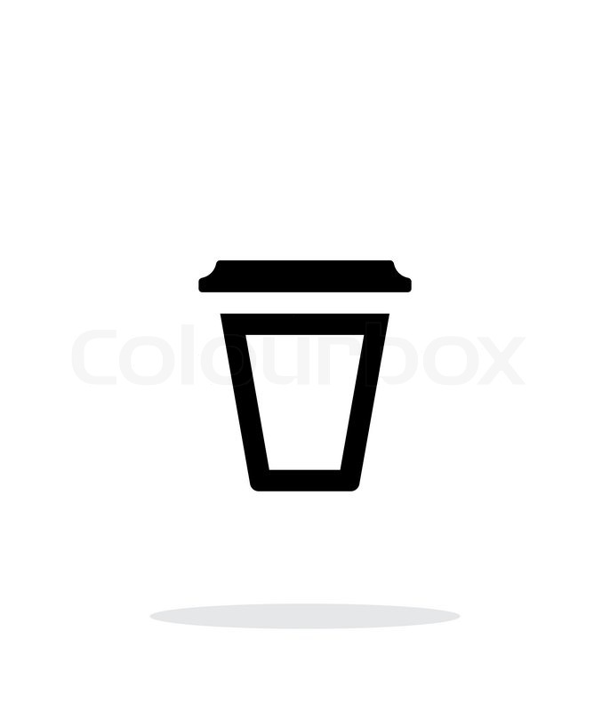 686x800 Empty Plastic Cup Icon On White Background. Vector Illustration