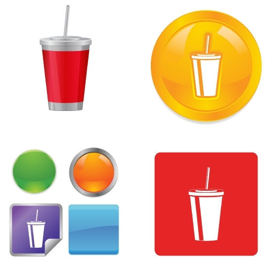 540x537 Softdrink Plastic Cup Vector Icons