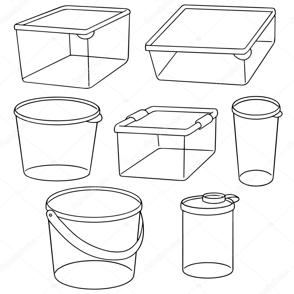 1024x1024 Collection Of Plastic Container Drawing High Quality, Free