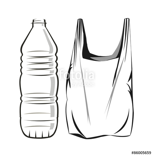 491x500 Vector Drawing Of A Plastic Bag Stock Image And Royalty Free