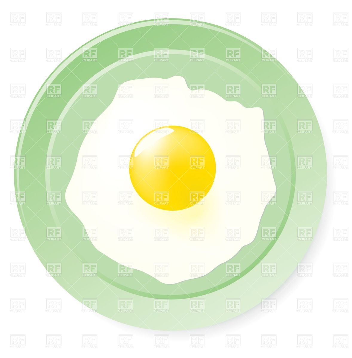 1178x1200 Fried Egg On Green Plate Vector Image Vector Artwork Of Food And