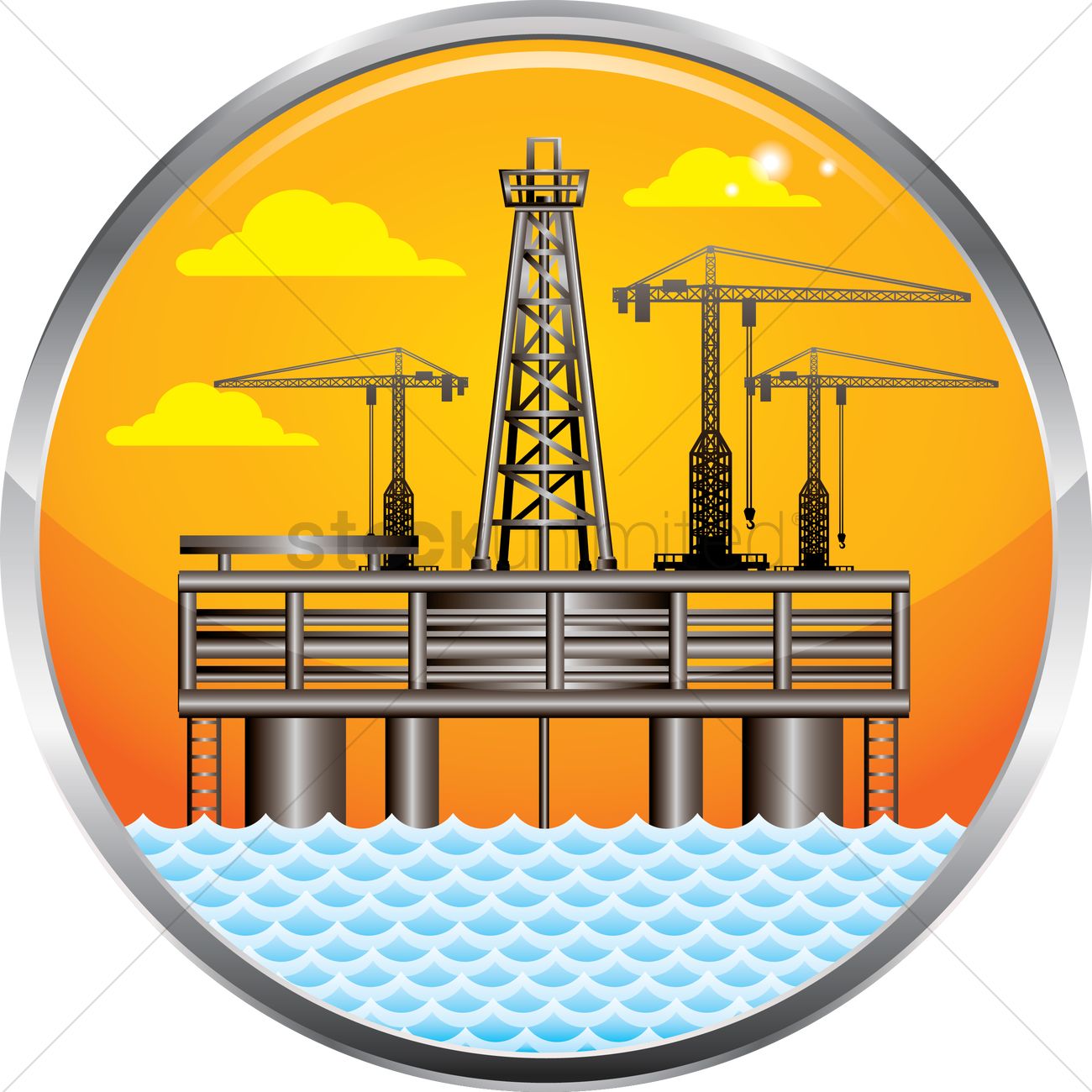 1300x1300 Oil And Gas Platform Vector Image
