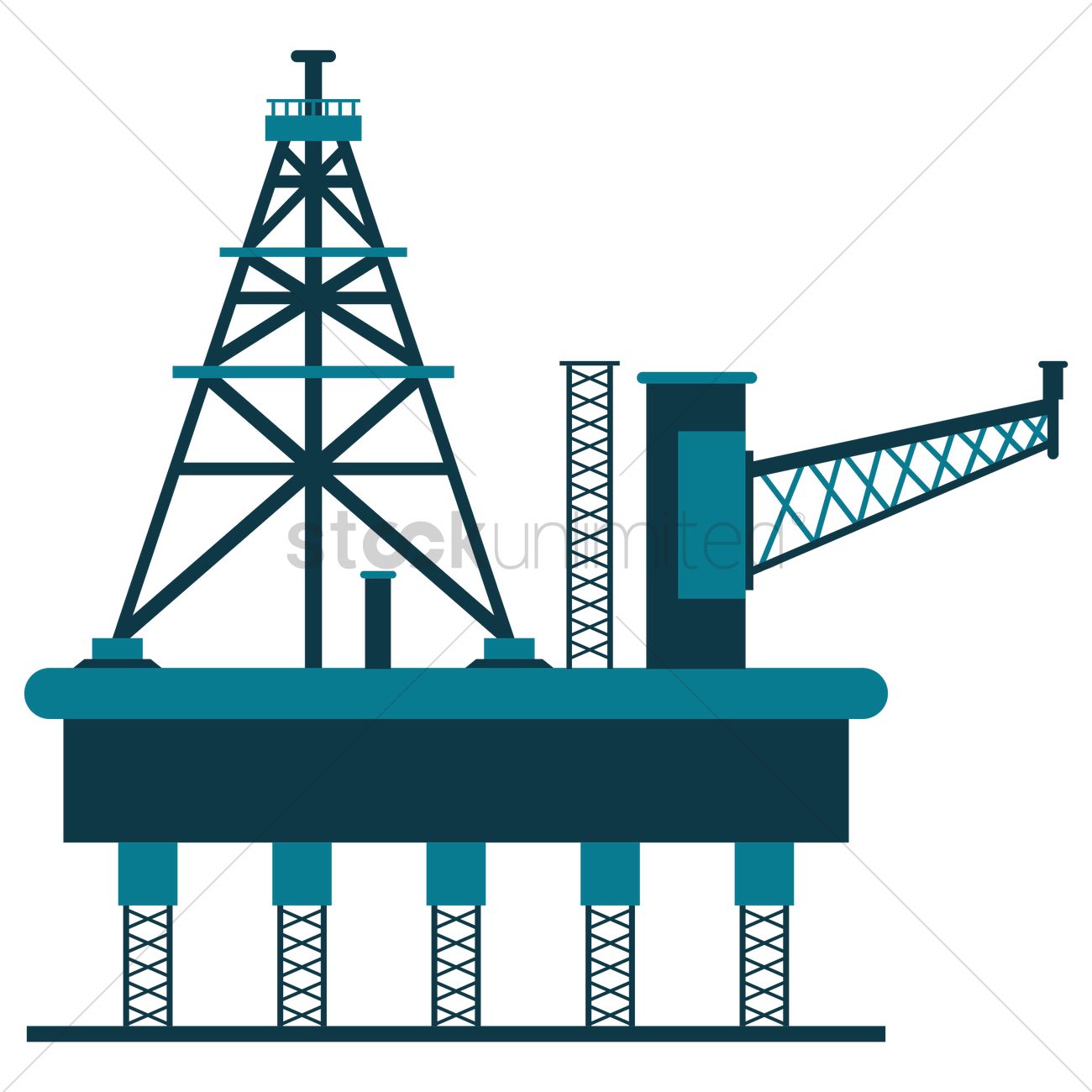 1300x1300 Oil Platform Vector Image