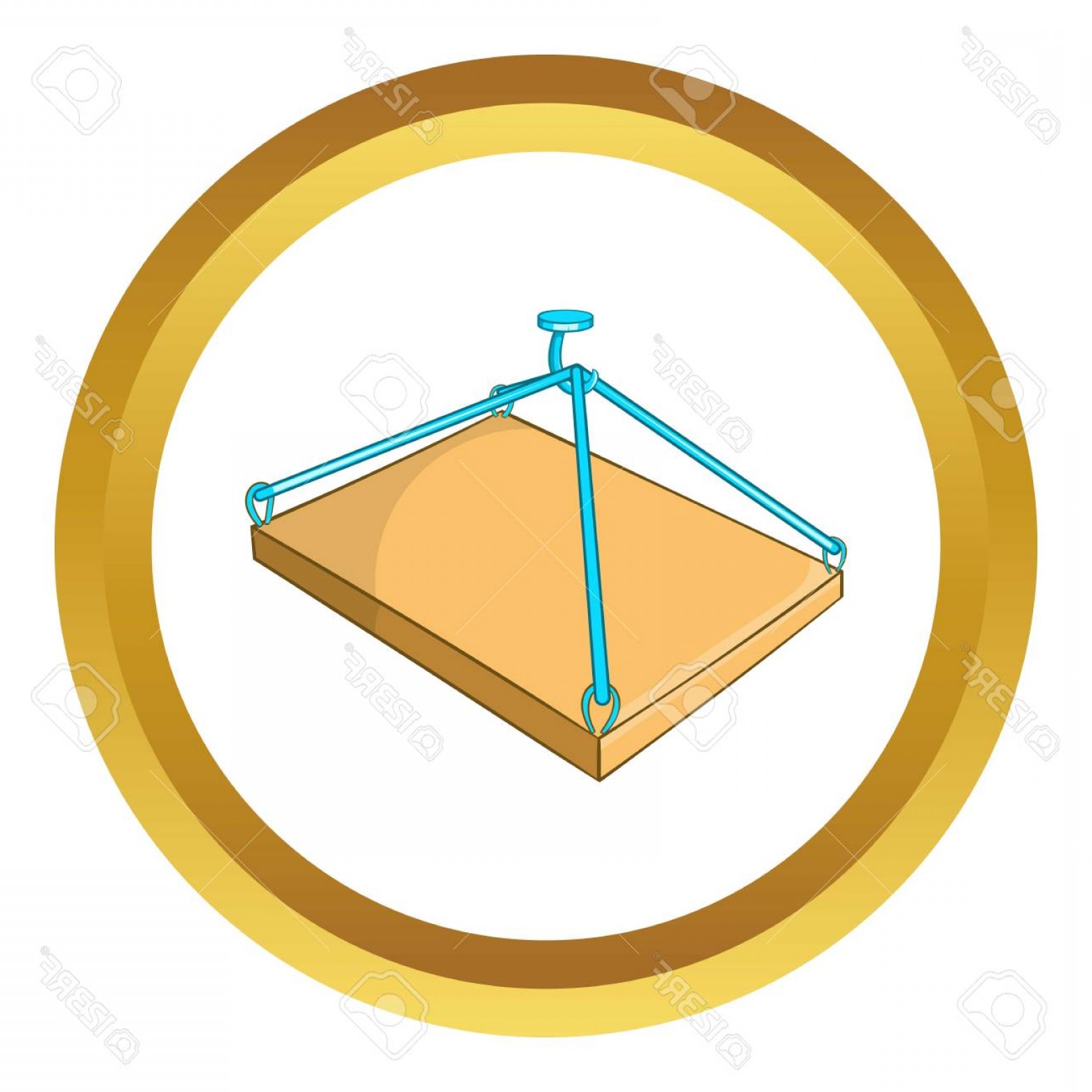 1560x1560 Photostock Vector Construction Crane With Platform Vector Icon In