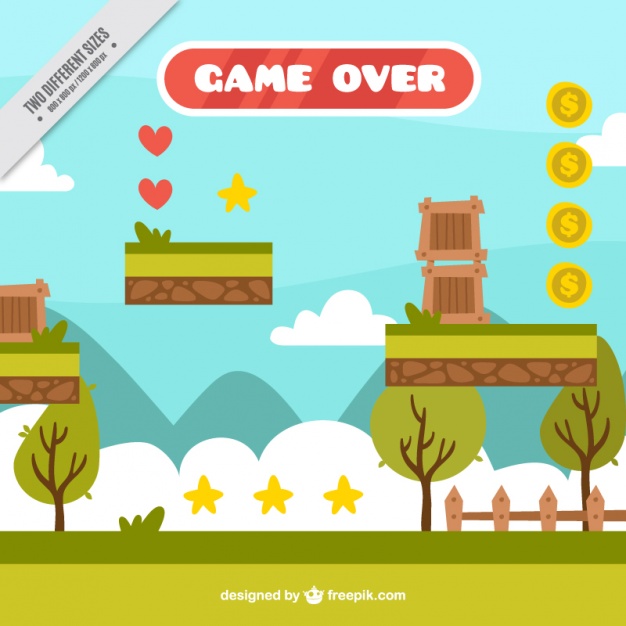 626x626 Platform Game In A Nature Scene Vector Free Download