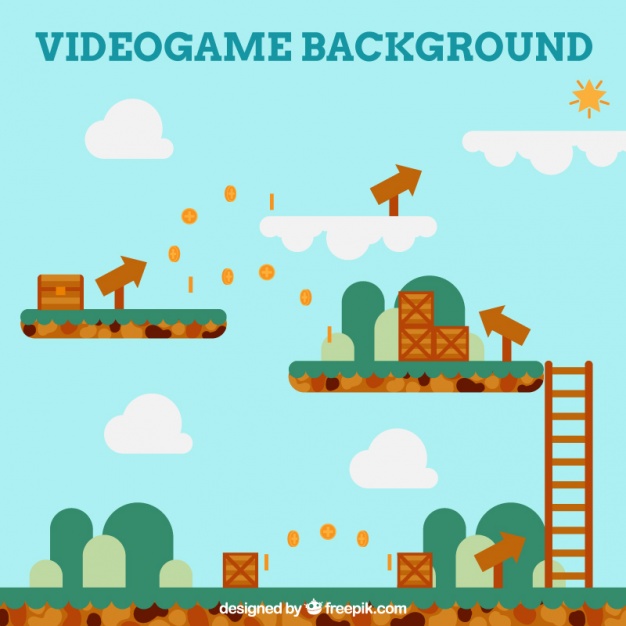 626x626 Platform Game With Arrows Vector Free Download