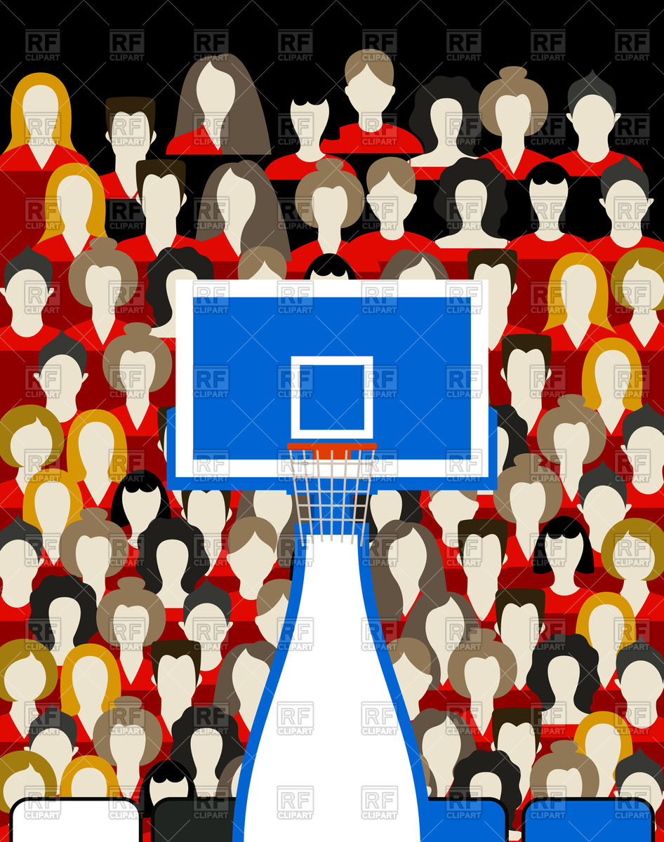 946x1200 Spectators On Basketball Platform Vector Image Vector Artwork Of