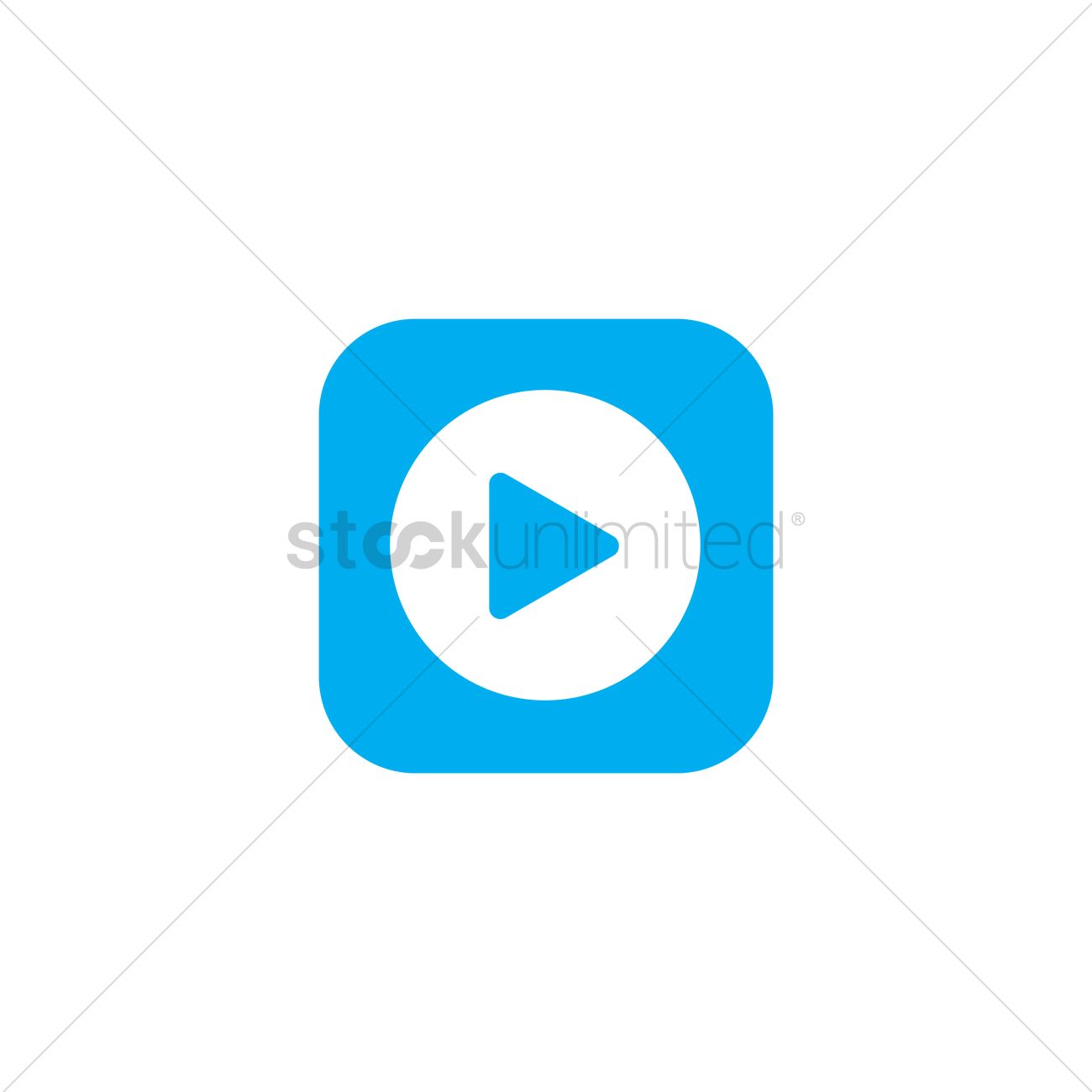 1300x1300 Play Button Icon Vector Image