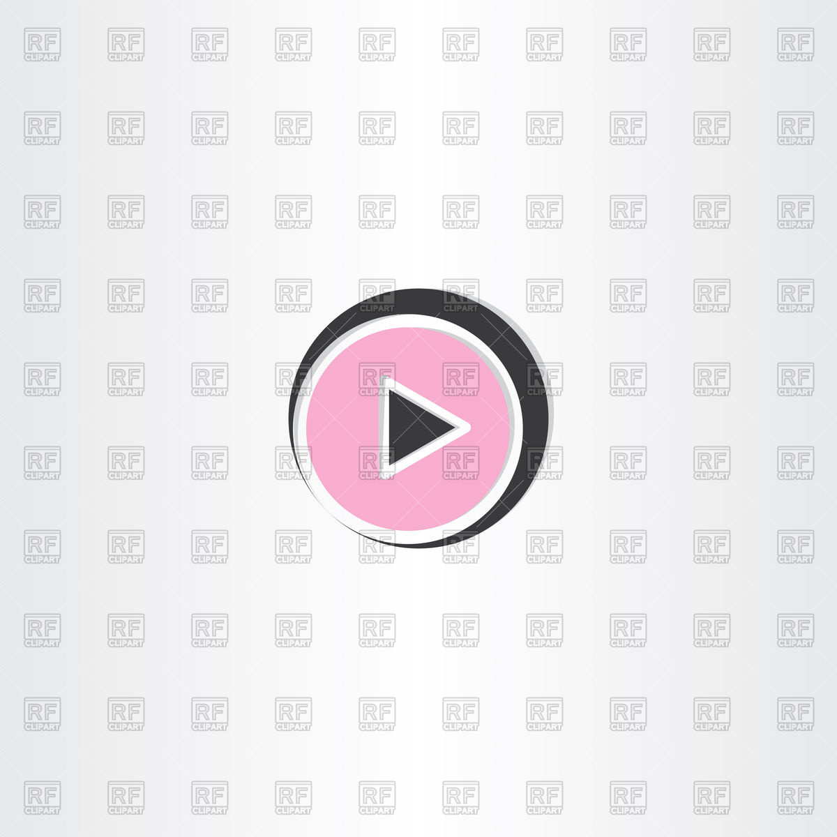1200x1200 Black And Pink Play Button Icon Vector Image Vector Artwork Of