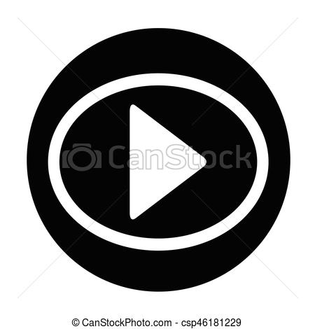 450x470 Play Button Icon Vector Illustration