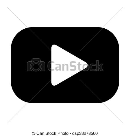 450x470 Play Button Icon. Isolated On White Background. Vector Illustration.