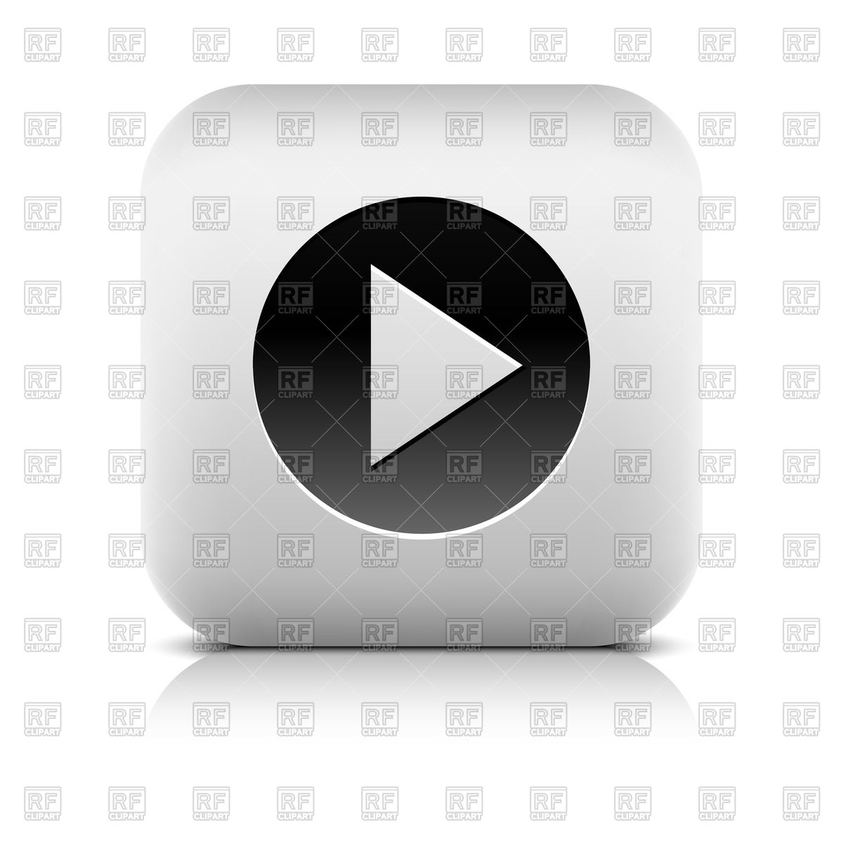 1200x1200 Push Button With Play Icon Vector Image Vector Artwork Of Icons