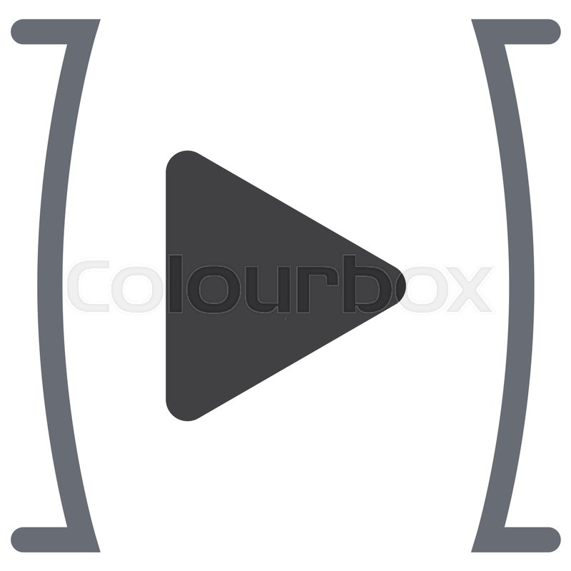 800x800 Play Button Sign Vector Icon. Ui Control Play Button Stock