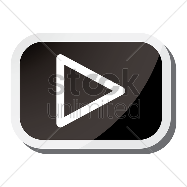 600x600 Movie Play Icon Vector Image