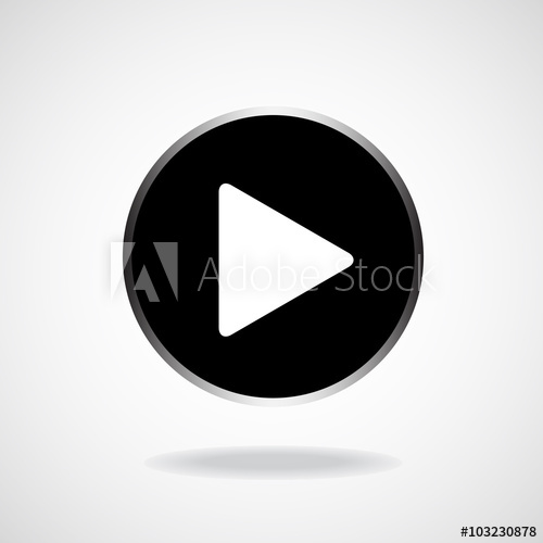 500x500 Play Icon. Vector