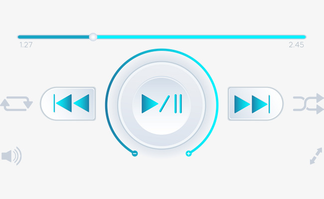 650x400 Vector Hand Painted Play Button, Play Vector, Button Vector