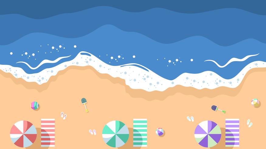 875x490 Vista De La Playa Vector