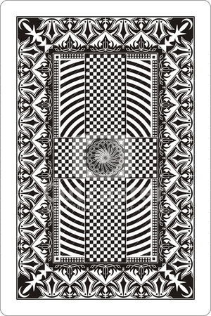 300x450 Playing Card Back Side 60x90 Mm Stock Vector