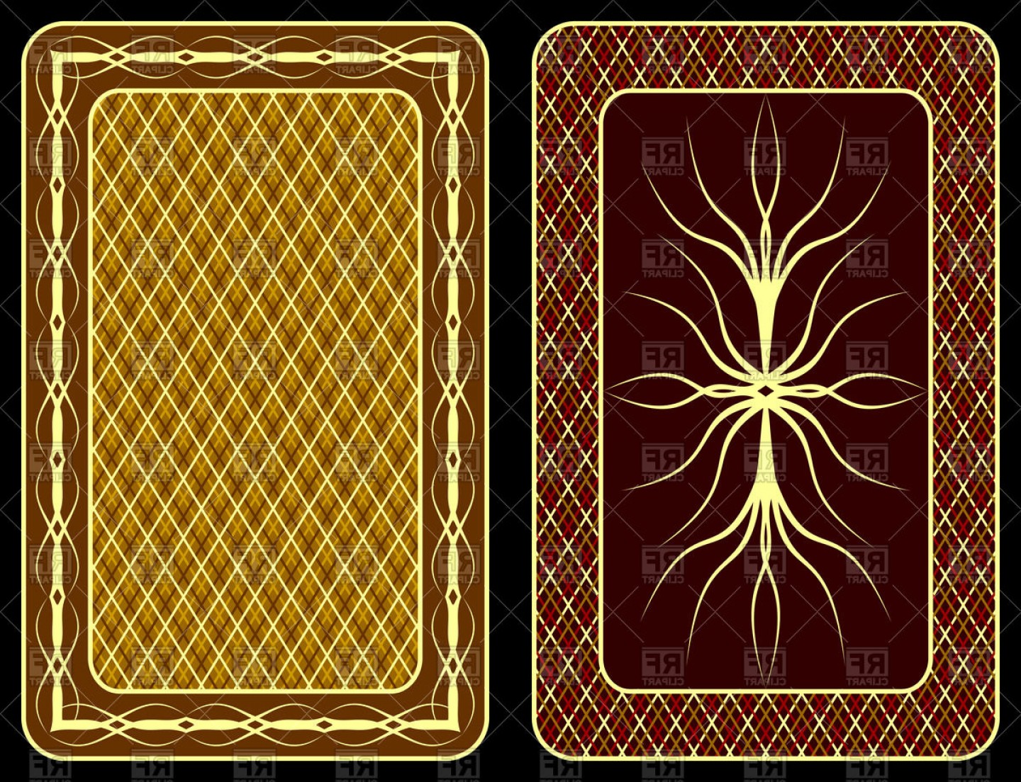 1440x1104 Design Of Backside Of Playing Cards Vector Clipart Arenawp