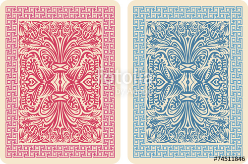500x331 Playing Card Back Designs. Stock Image And Royalty Free Vector