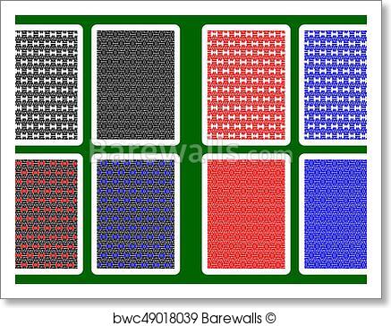 437x364 Art Print Of Playing Card Back Designs Barewalls Posters
