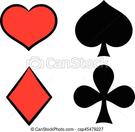 450x443 Playing Card Suit In Black And Red Icon In Icon In Cartoon Style