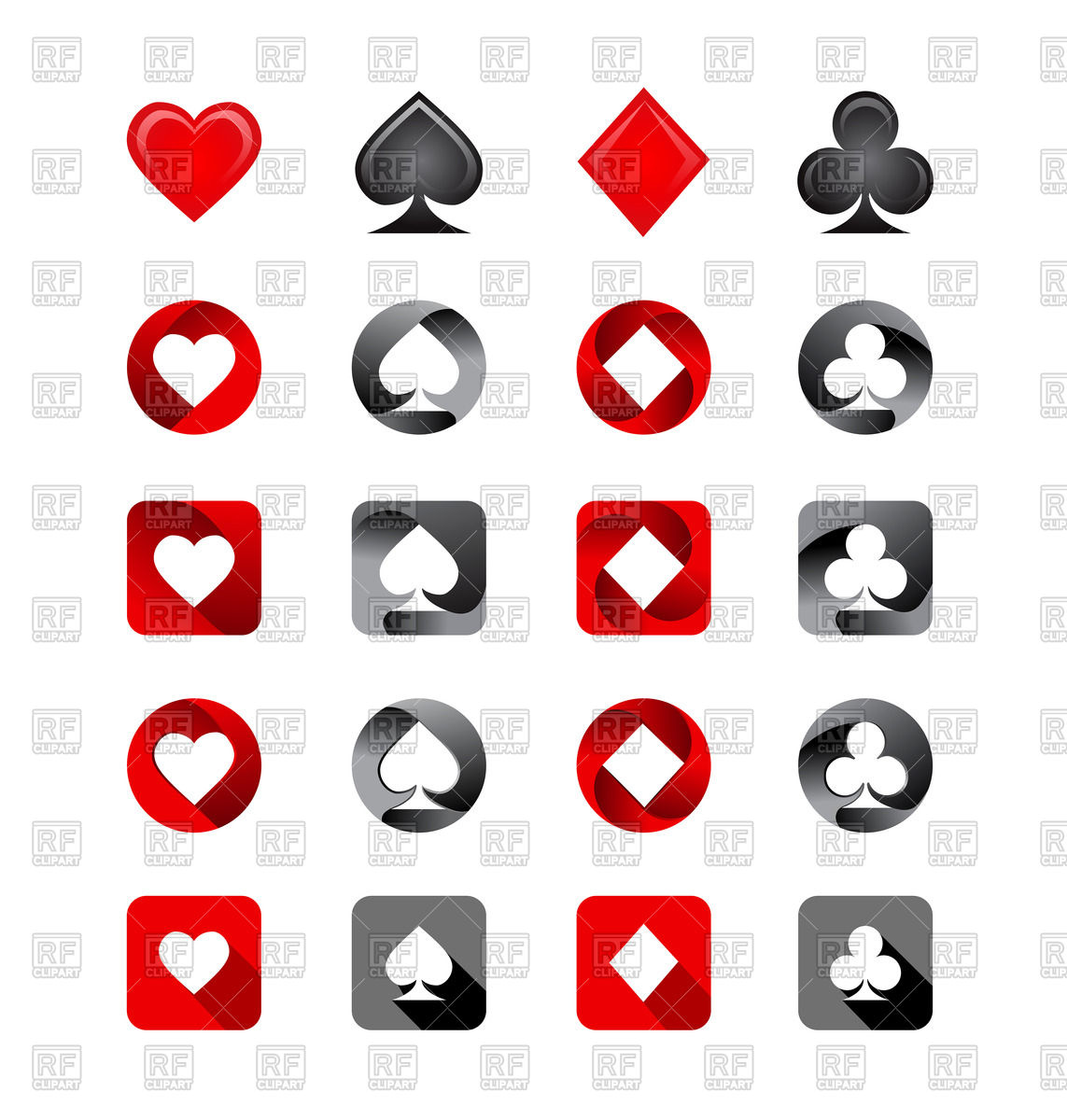 1143x1200 Playing Card Suits Icon Set Vector Image Vector Artwork Of Sport