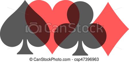 450x216 Poker Card Suits