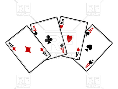 400x300 Four Aces On White Background