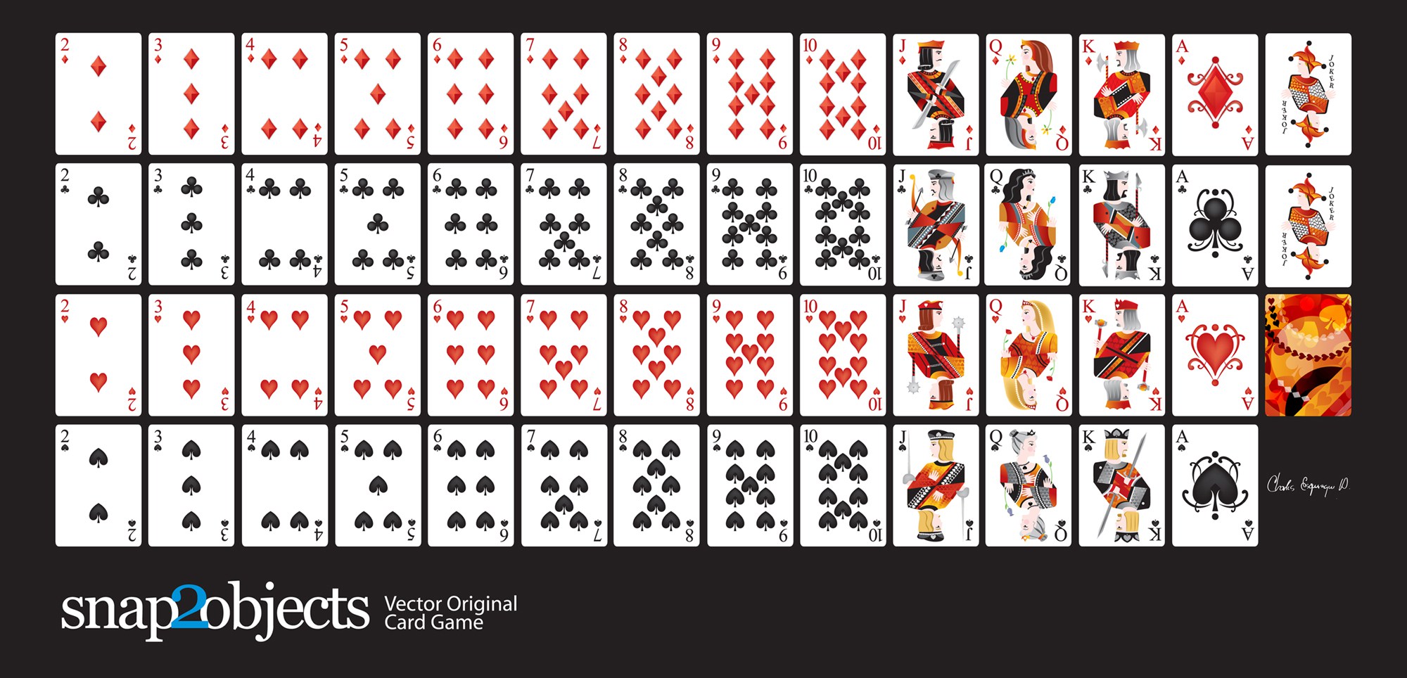 2000x964 Free Vector Playing Cards Deck