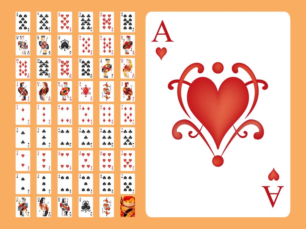 1024x765 Playing Cards Vector Vector Art Amp Graphics