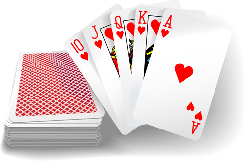 500x327 Royal Straight Flush Playing Cards Vector 05 Free Download