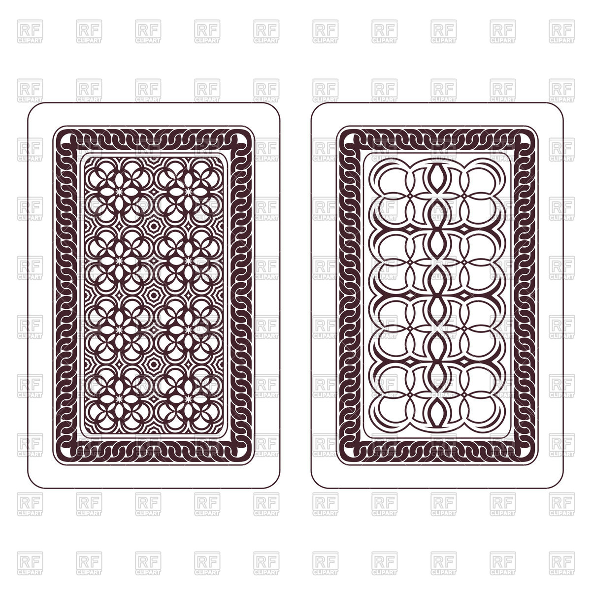 1200x1200 Design Of Backside Of Playing Cards Vector Image Vector Artwork