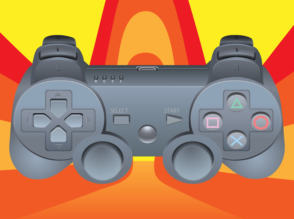 1024x765 Play Station Controller Vector Art Amp Graphics