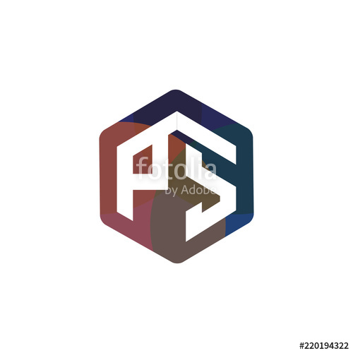 500x500 Ps Initial Letter Hexagonal Logo Vector Stock Image And Royalty
