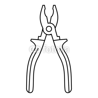 400x400 Pliers Icon. Outline Illustration Of Pliers Vector Icon For Web