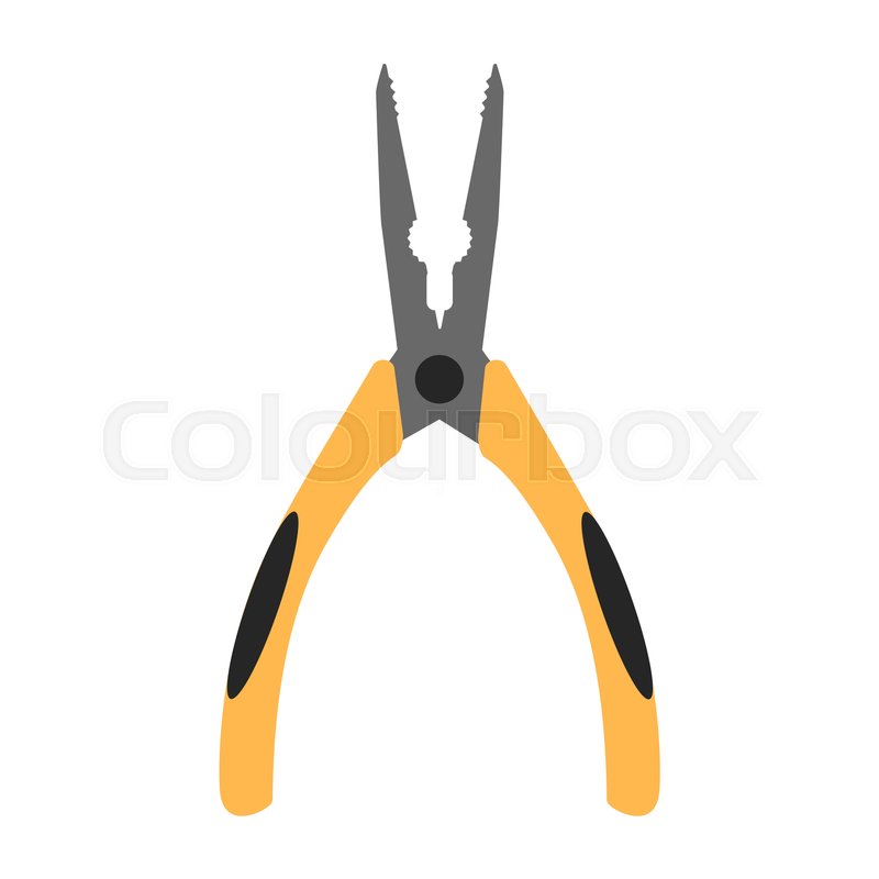 800x800 Pliers Vector Flat Icon. Construction Working Tool Item. Nippers