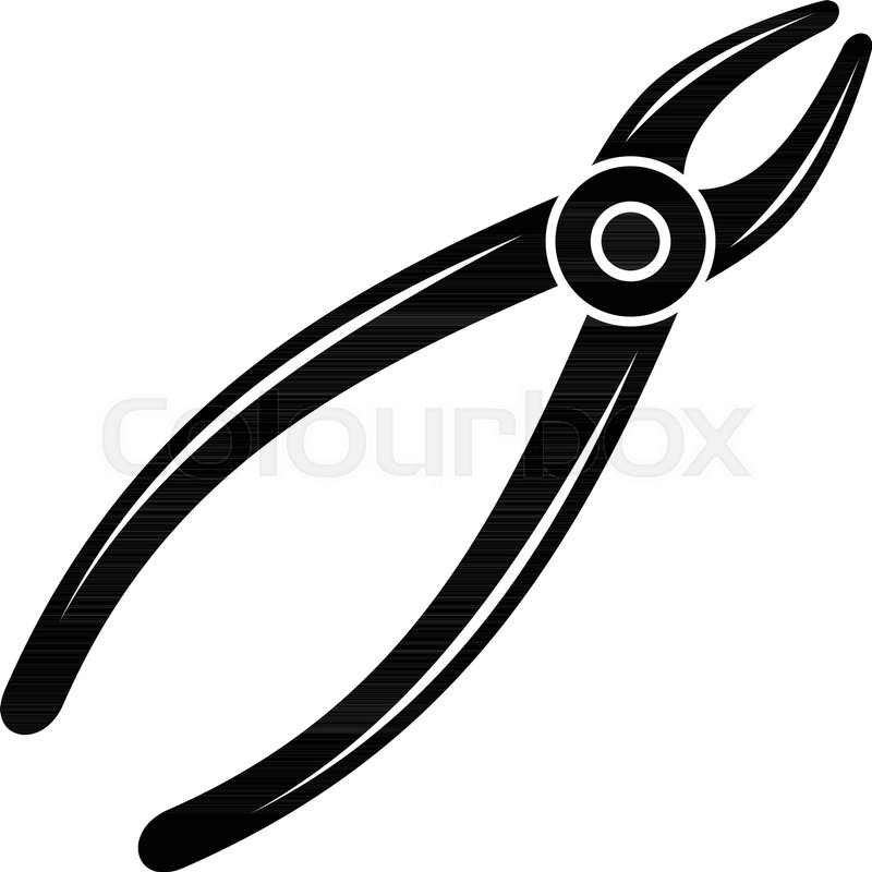800x800 Tooth Pliers Icon. Simple Illustration Of Tooth Pliers Vector Icon