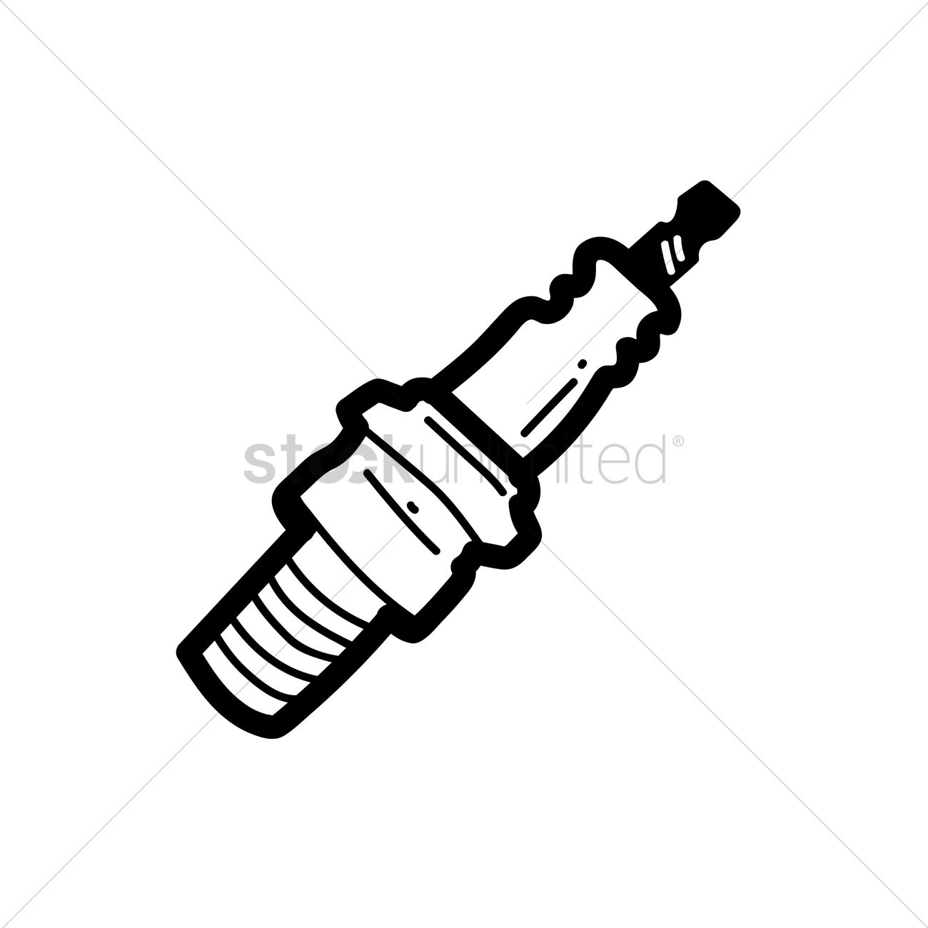 1300x1300 Spark Plug Vector Image