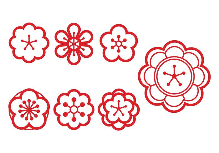 700x490 Plum Blossom Vector Set