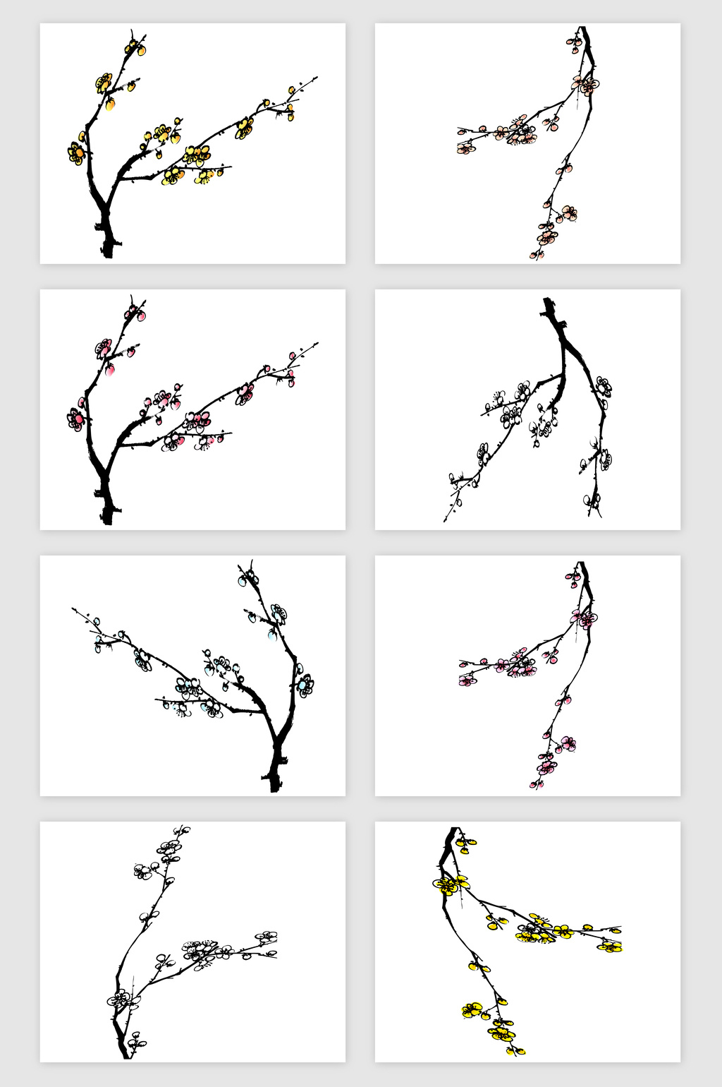 1024x1540 Plum Blossom Vector] Png Images,vector And Psd Free