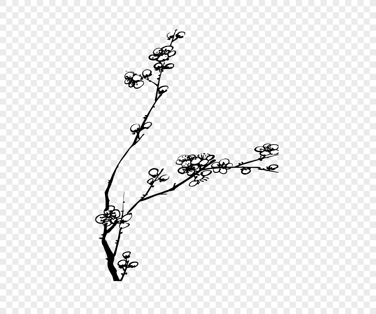 1220x1020 Chinese Feng Shui Plum Blossom Vector Material Png Image Picture