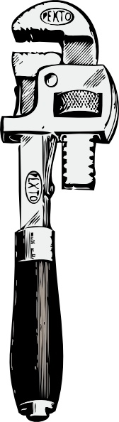 168x594 Pipe Wrench Clip Art Free Vector In Open Office Drawing Svg ( .svg